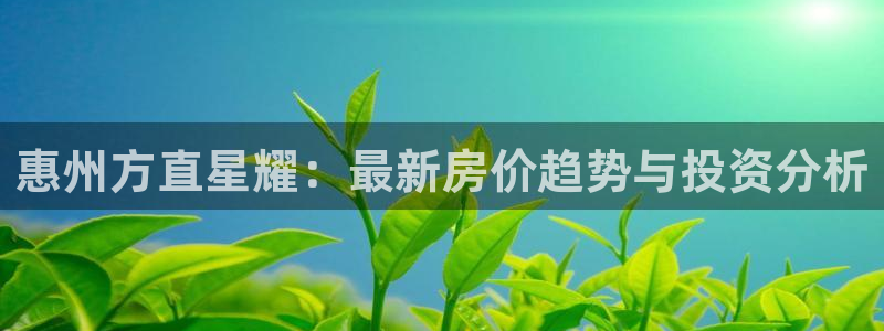 mg不朽情缘四滴血：惠州方直星耀：最新房价趋势与投资分析