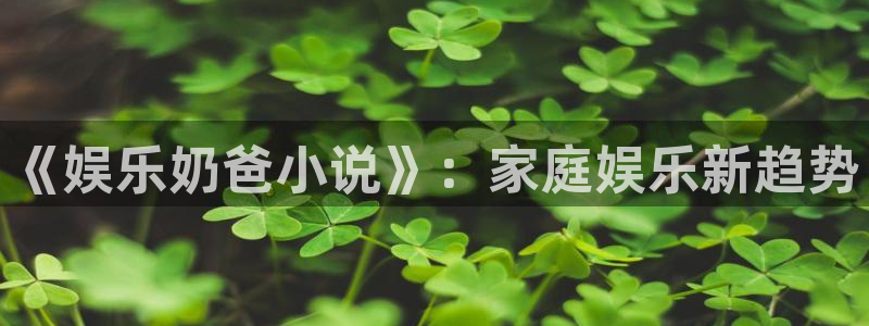 最新mg不朽情缘爆分规律技巧：《娱乐奶爸小说》：家庭娱乐新趋势